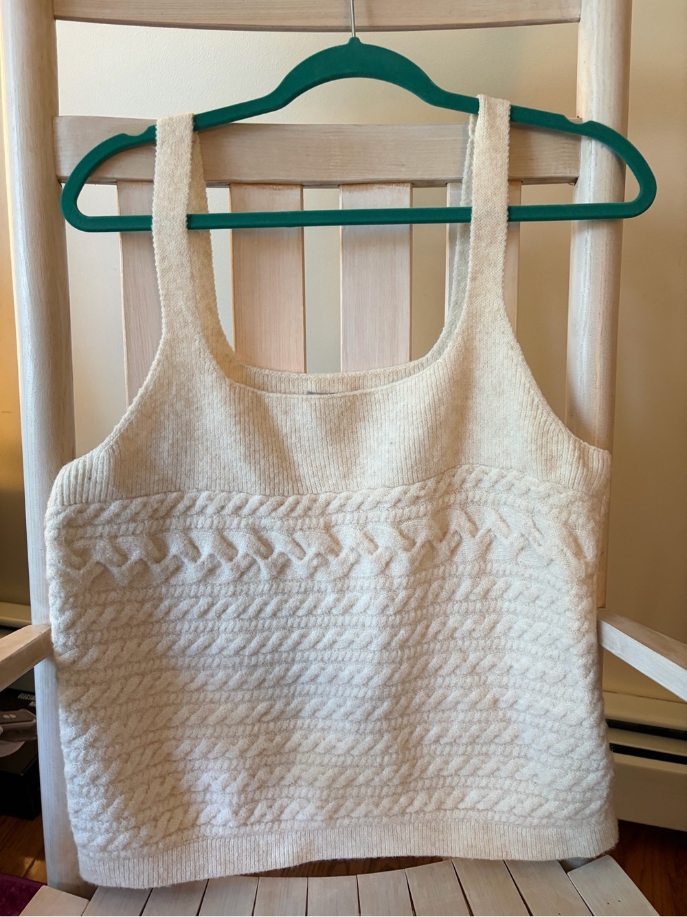 J Crew Cream/Oat Cable-Knit Tank Sweater - Women